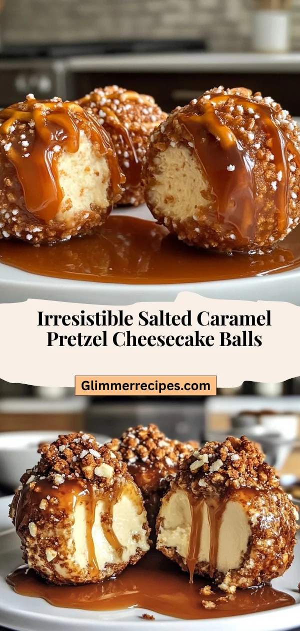 Irresistible Salted Caramel Pretzel Cheesecake Balls
