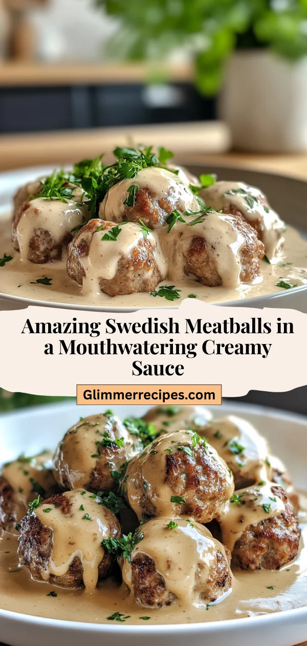 Amazing Swedish Meatballs in a Mouthwatering Creamy Sauce