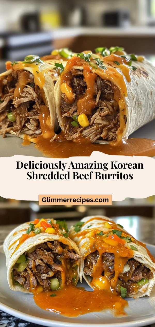 Deliciously Amazing Korean Shredded Beef Burritos