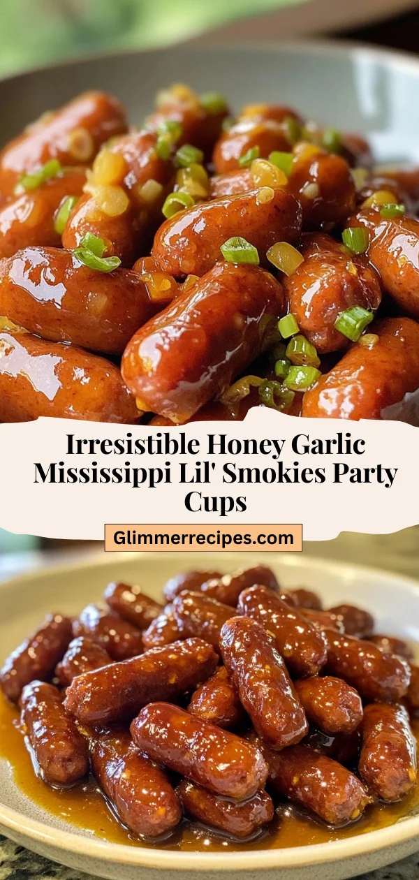 Irresistible Honey Garlic Mississippi Lil' Smokies Party Cups
