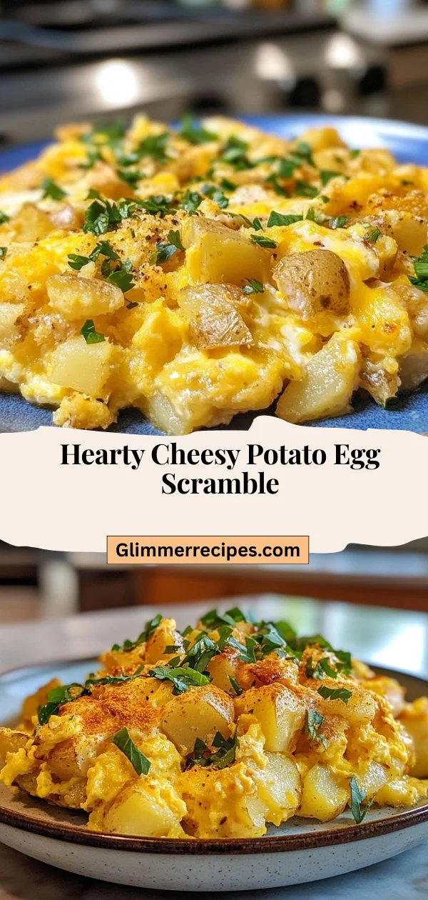 Hearty Cheesy Potato Egg Scramble
