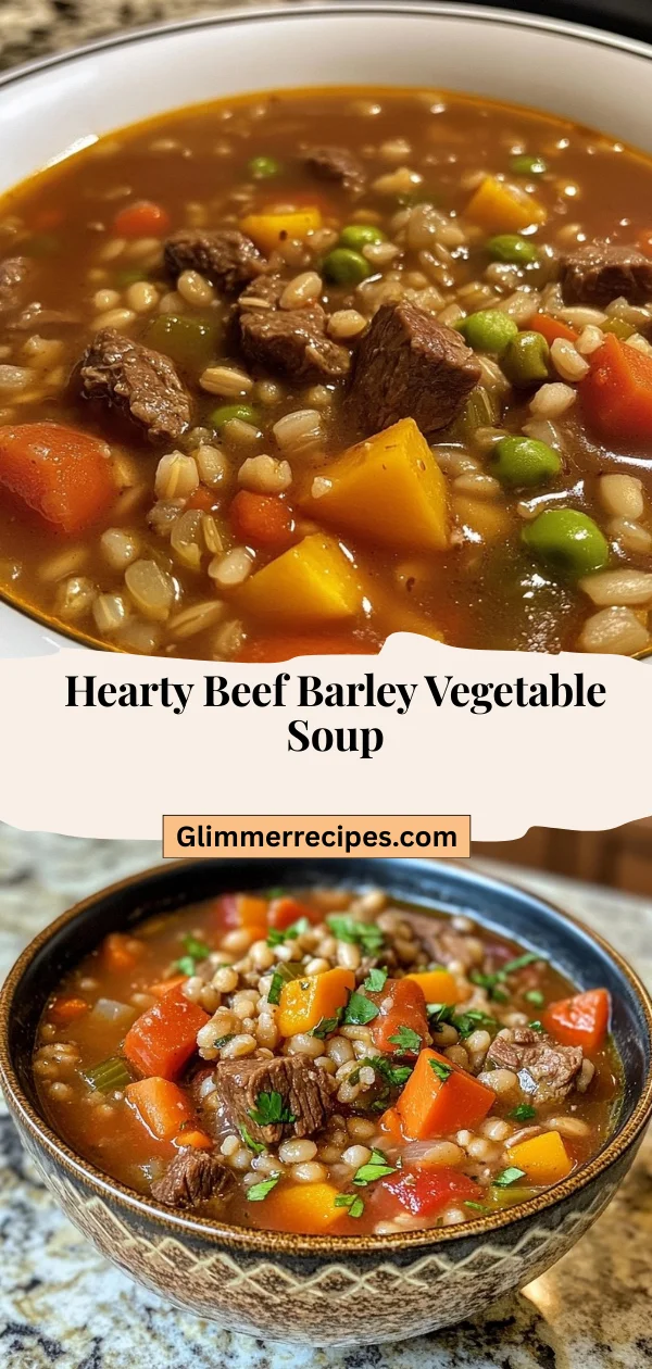 Hearty Beef Barley Vegetable Soup