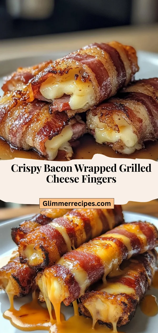 Crispy Bacon Wrapped Grilled Cheese Fingers