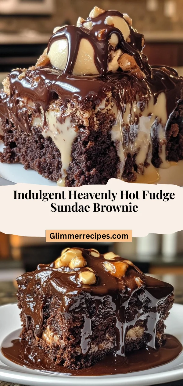 Indulgent Heavenly Hot Fudge Sundae Brownie