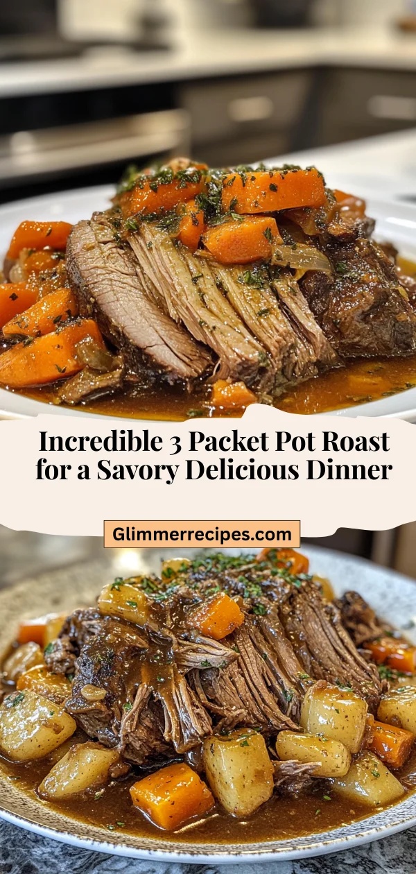 Incredible 3 Packet Pot Roast for a Savory Delicious Dinner