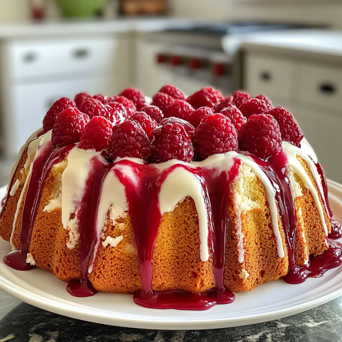 Amazing Creamy White Chocolate Raspberry Bundt Cake Recipe